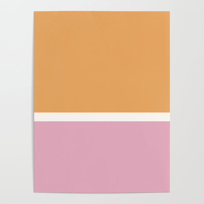 Color Block VII Orange Pink Poster Gallery Image 4