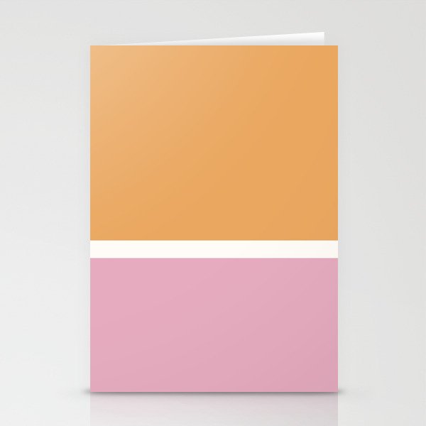 Color Block VII Orange Pink Stationery Card Gallery Image 1
