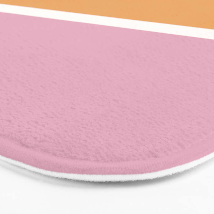 Color Block VII Orange Pink Bath Mat Gallery Image 3