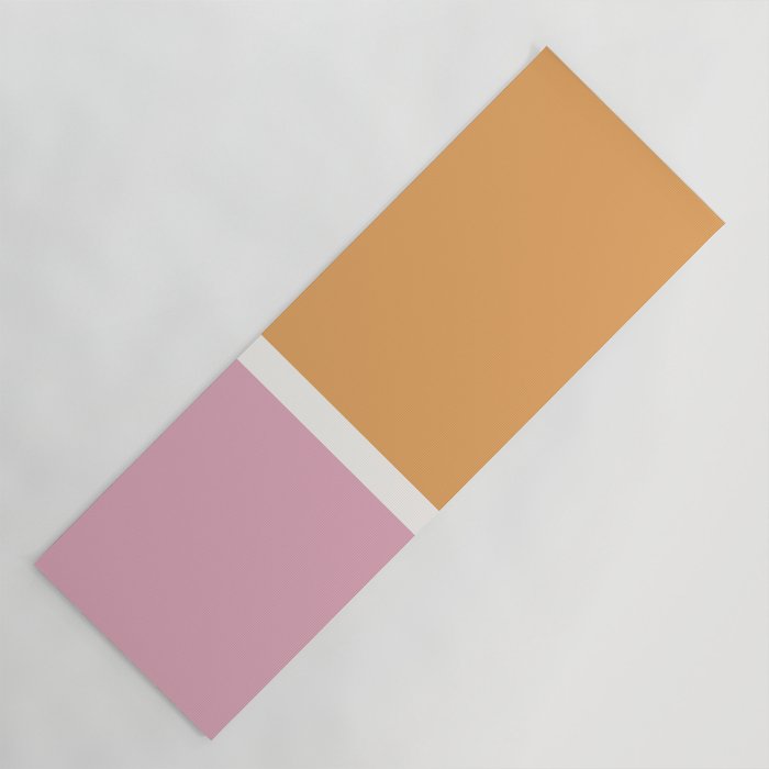 Color Block VII Orange Pink Yoga Mat Gallery Image 1