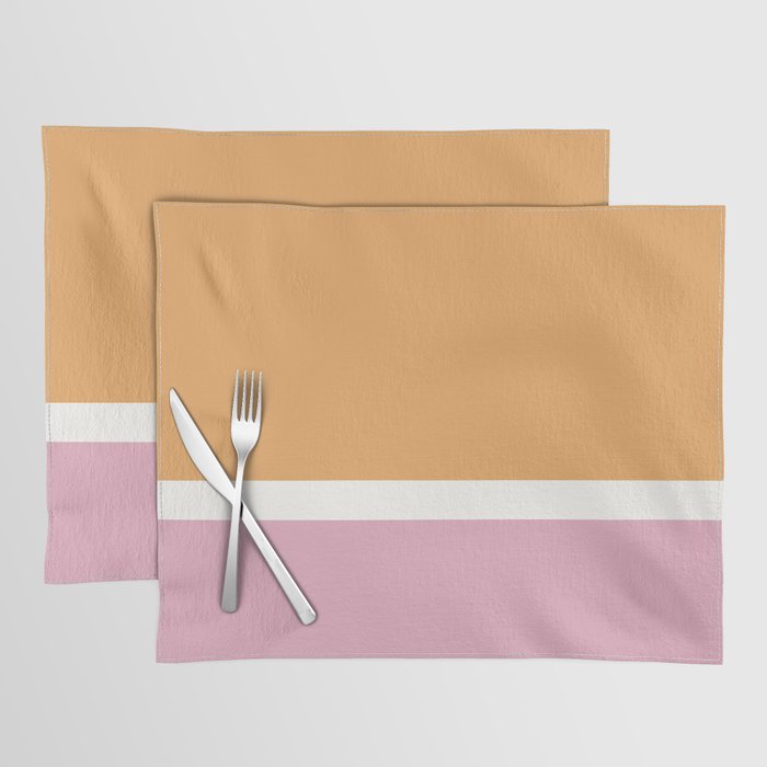 Color Block VII Orange Pink Placemat Gallery Image 1