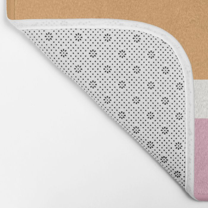Color Block VII Orange Pink Bath Mat Gallery Image 2