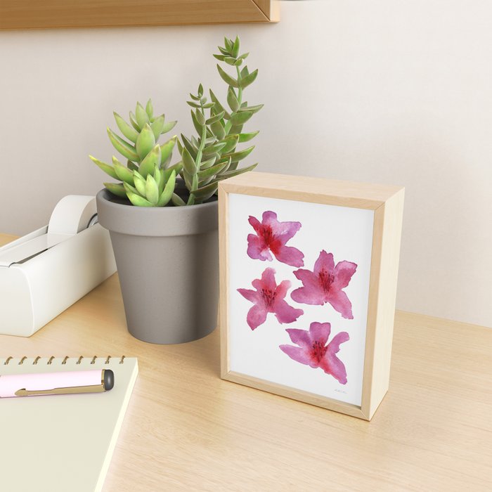 Pink Azaleas Orchid Flower Mini Art Print Gallery Image 2