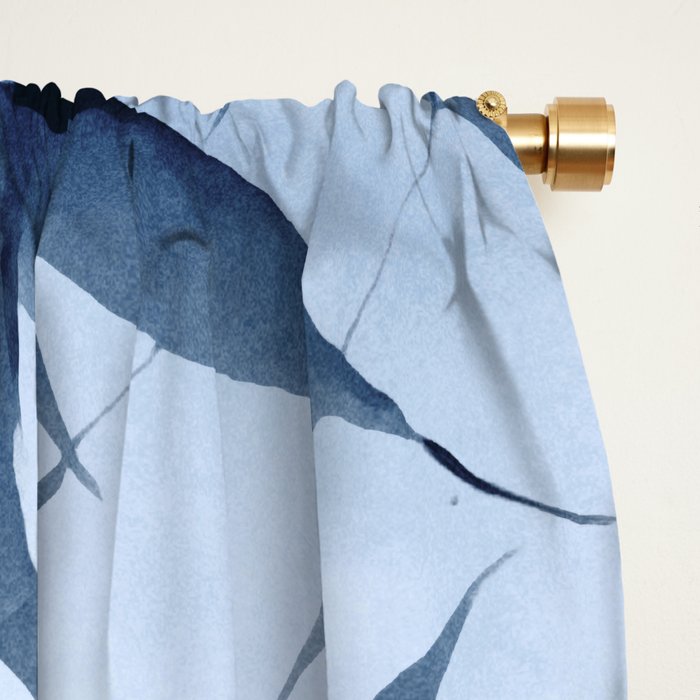 Blue Hour Calm Bamboo Garden Window Curtain Gallery Image 2