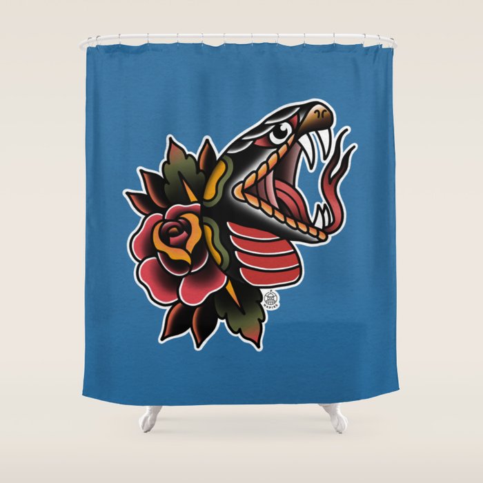 Snake Tattoo Shower Curtain Gallery Image 1