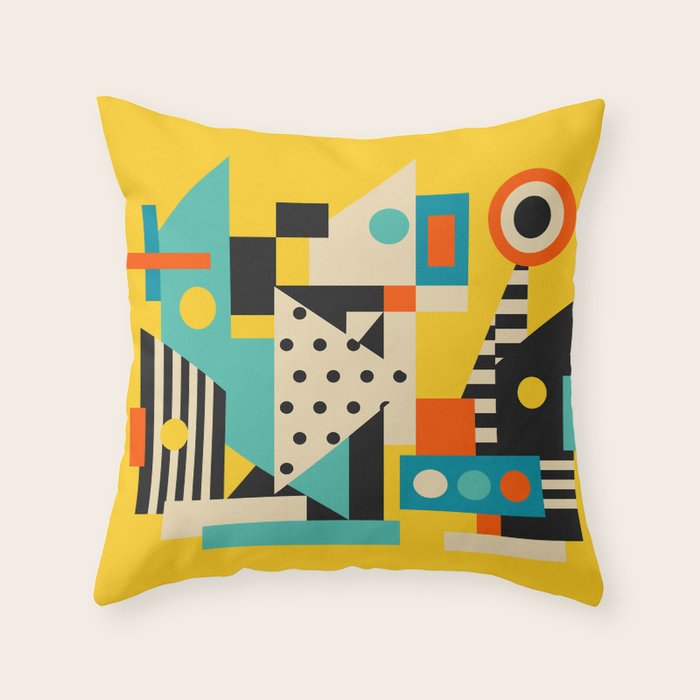 Fun City Throw Pillow Gallery Image 1