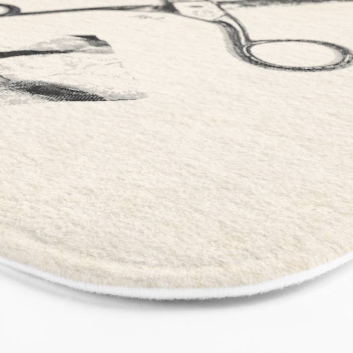PLAY / Rock Scissors Paper - vintage Bath Mat Gallery Image 3
