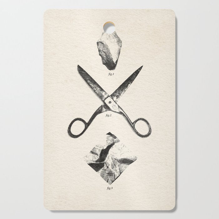 PLAY / Rock Scissors Paper - vintage Cutting Board Gallery Image 1