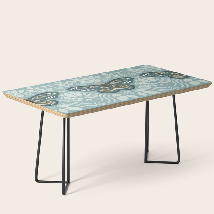 Folk Art Moth - Blue Gray Coffee Table Gallery Image 1
