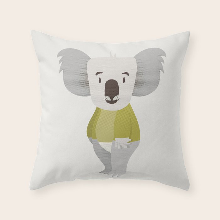 Kiddie Koala Throw Pillow Gallery Image 1