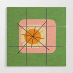 Flower Eggs Green-Pink Wood Wall Art Gallery Image 1