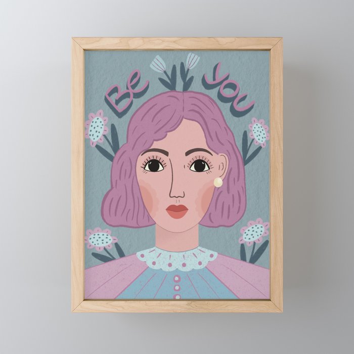 be you woman power  Mini Art Print Gallery Image 1