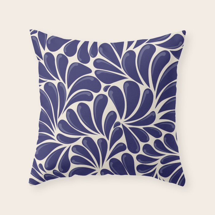 Mexican Talavera Organic Shapes by Akbaly Throw Pillow Gallery Image 6