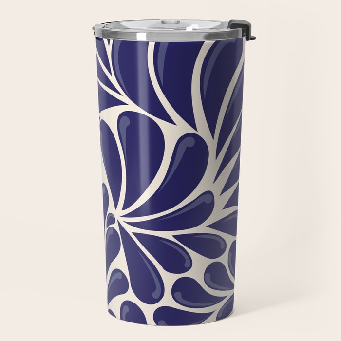 Mexican Talavera Organic Shapes by Akbaly Travel Mug Gallery Image 2