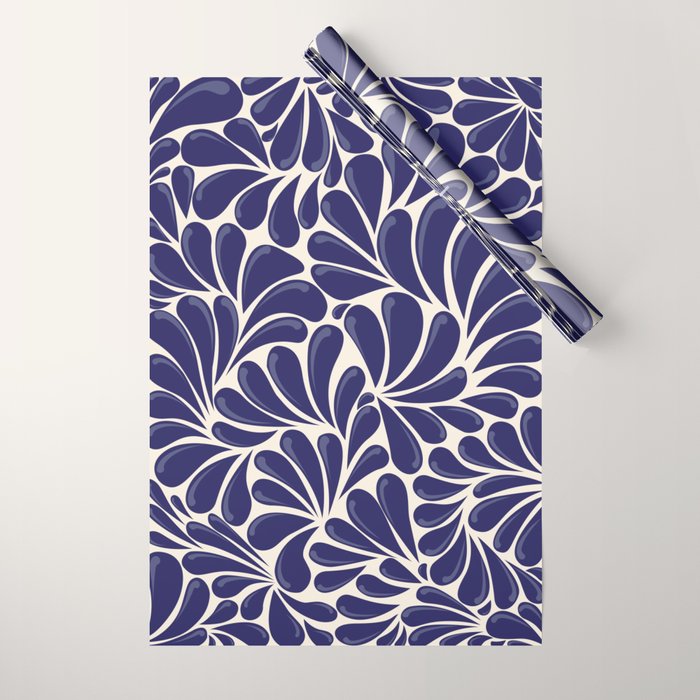 Mexican Talavera Organic Shapes by Akbaly Wrapping Paper Gallery Image 1