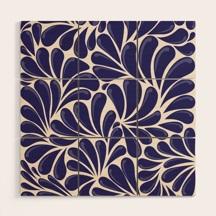 Mexican Talavera Organic Shapes by Akbaly Wood Wall Art Gallery Image 1