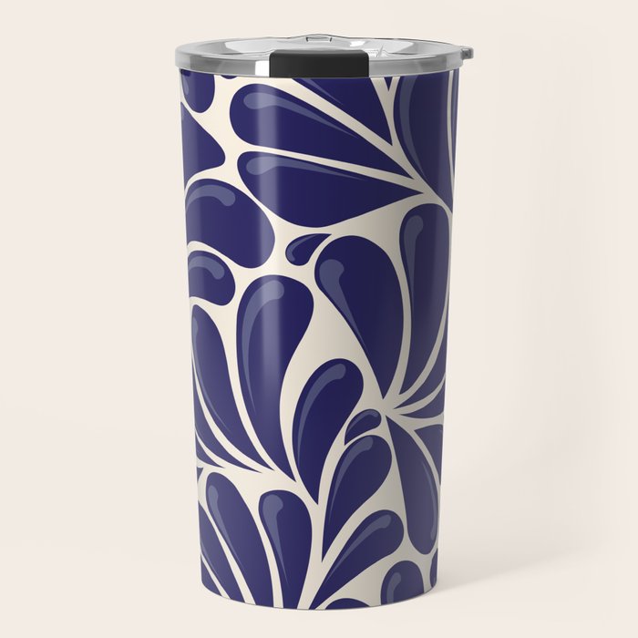 Mexican Talavera Organic Shapes by Akbaly Travel Mug Gallery Image 1