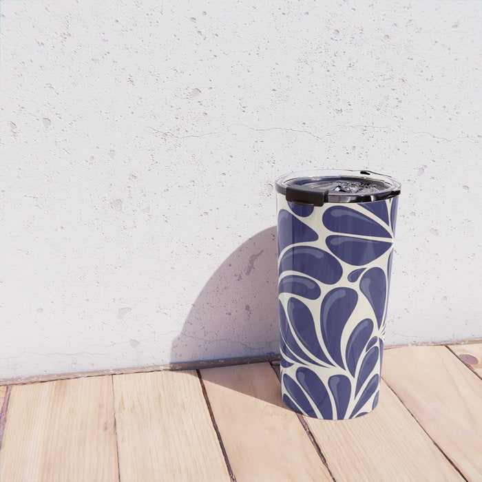 Mexican Talavera Organic Shapes by Akbaly Travel Mug Gallery Image 4