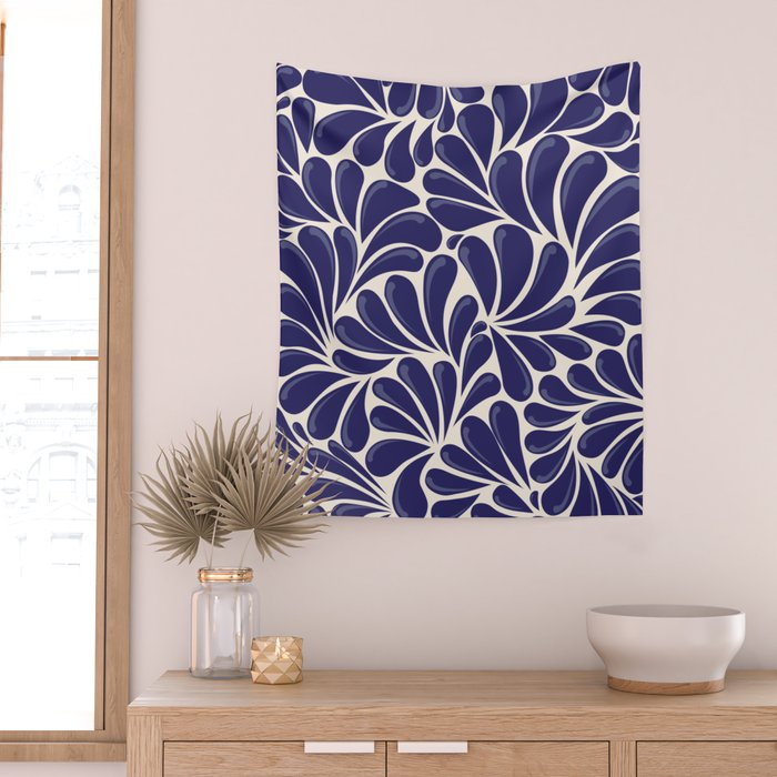 Mexican Talavera Organic Shapes by Akbaly Wall Tapestry Gallery Image 2