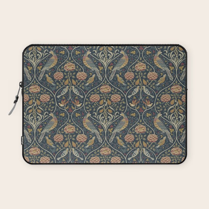 William Morris Seasons by May Melsetter Indigo Laptop Sleeve Gallery Image 1