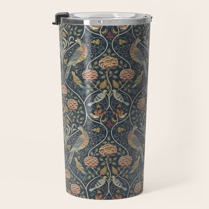 William Morris Seasons by May Melsetter Indigo Travel Mug Gallery Image 3