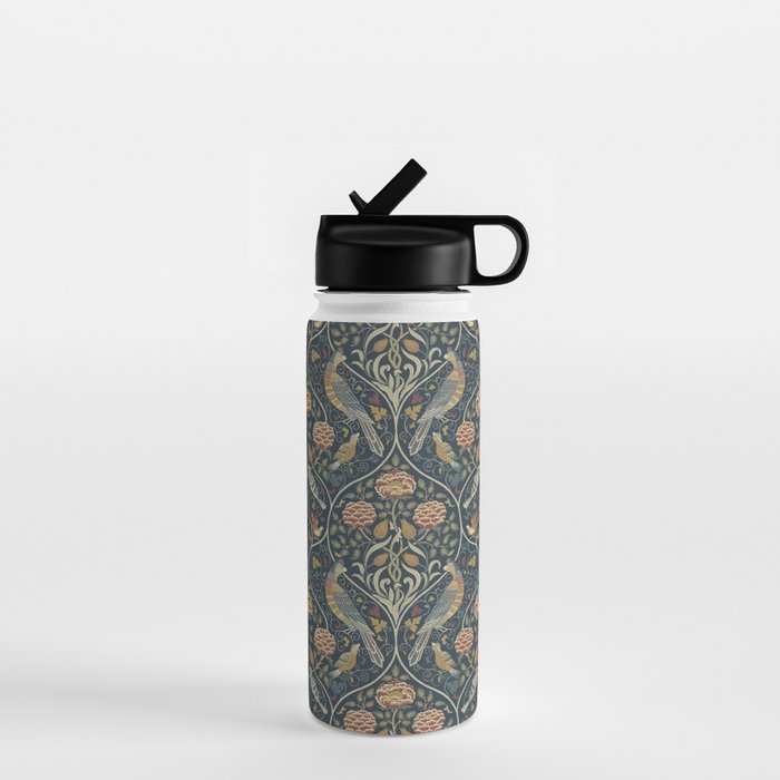 William Morris Seasons by May Melsetter Indigo Water Bottle Gallery Image 1