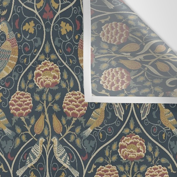 William Morris Seasons by May Melsetter Indigo Wall Tapestry Gallery Image 3