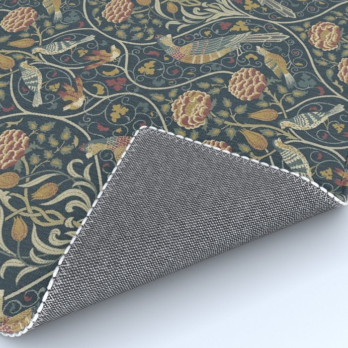 William Morris Seasons by May Melsetter Indigo Rug Gallery Image 4