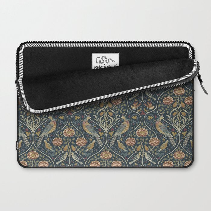 William Morris Seasons by May Melsetter Indigo Laptop Sleeve Gallery Image 2