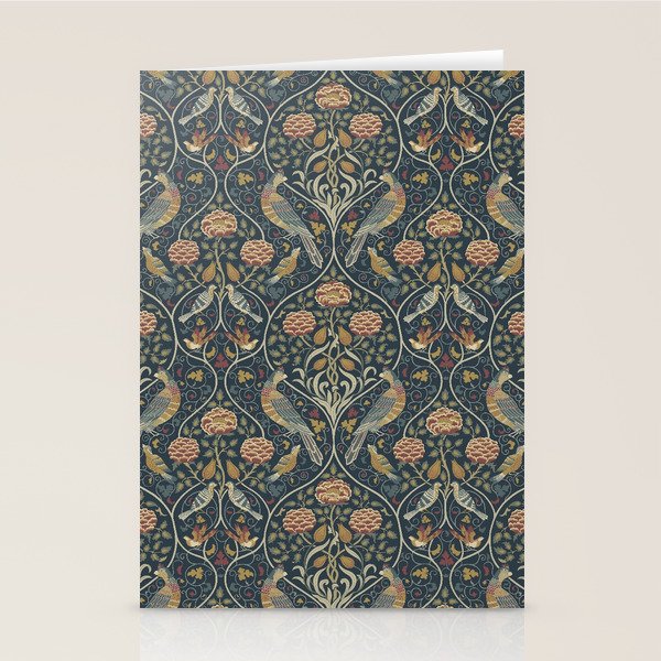 William Morris Seasons by May Melsetter Indigo Stationery Card Gallery Image 1