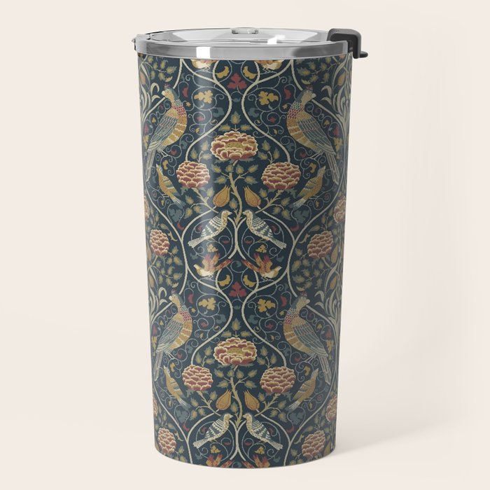 William Morris Seasons by May Melsetter Indigo Travel Mug Gallery Image 2