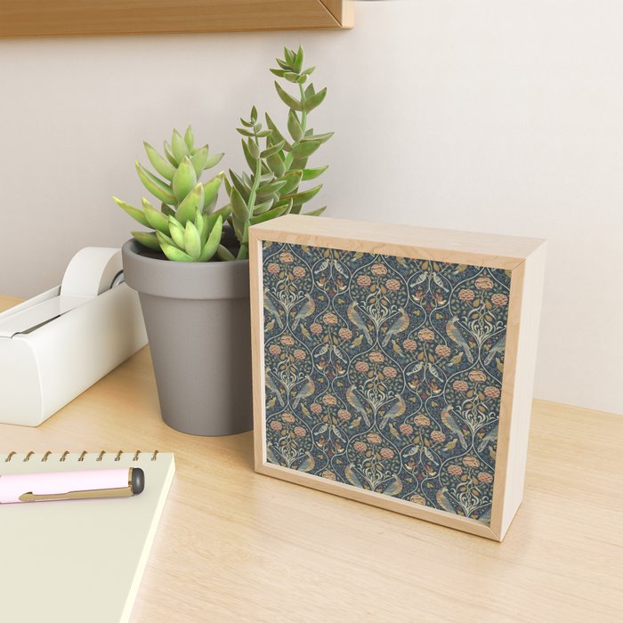 William Morris Seasons by May Melsetter Indigo Mini Art Print Gallery Image 2