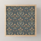 William Morris Seasons by May Melsetter Indigo Mini Art Print Gallery Image 1
