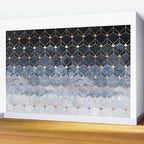 Blue Hexagons And Diamonds Wall Mural Gallery Image 2