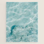 Clear blue water | Colorful ocean photography print | Turquoise sea Jigsaw Puzzle Gallery Image 1