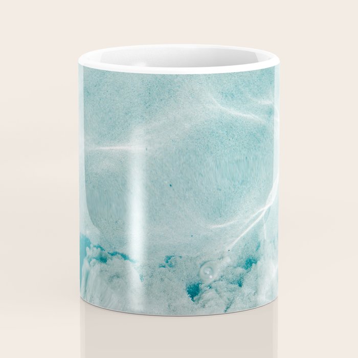 Clear blue water | Colorful ocean photography print | Turquoise sea Coffee Mug Gallery Image 4