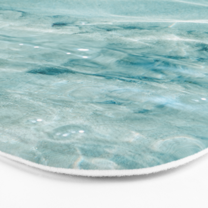 Clear blue water | Colorful ocean photography print | Turquoise sea Bath Mat Gallery Image 3