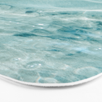 Clear blue water | Colorful ocean photography print | Turquoise sea Bath Mat Gallery Image 3