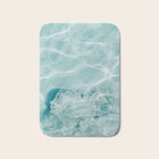 Clear blue water | Colorful ocean photography print | Turquoise sea Bath Mat Gallery Image 1