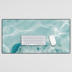 Clear blue water | Colorful ocean photography print | Turquoise sea Desk Mat Gallery Image 1