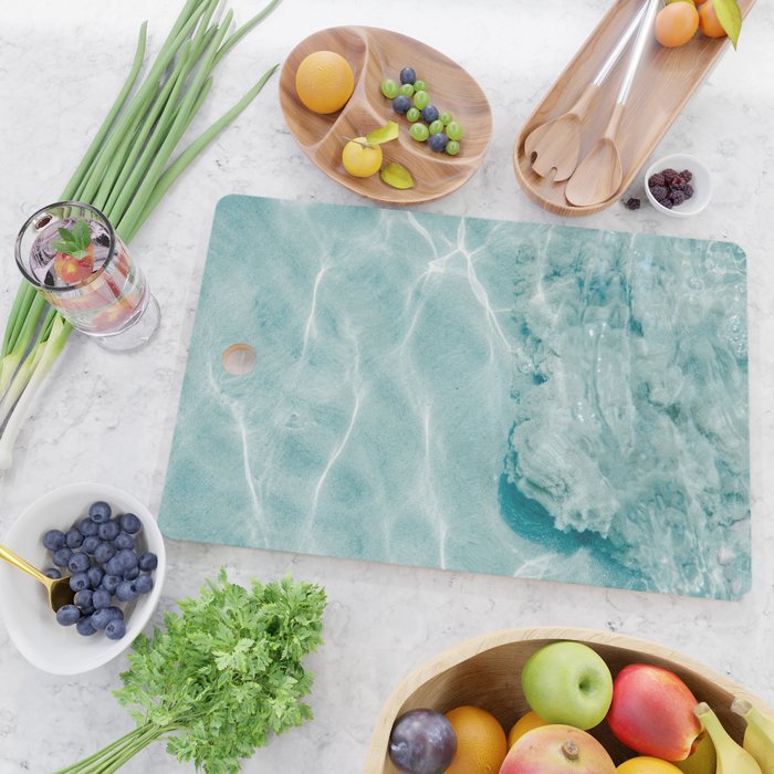 Clear blue water | Colorful ocean photography print | Turquoise sea Cutting Board Gallery Image 2