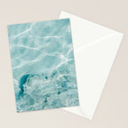 Clear blue water | Colorful ocean photography print | Turquoise sea Stationery Card Gallery Image 2