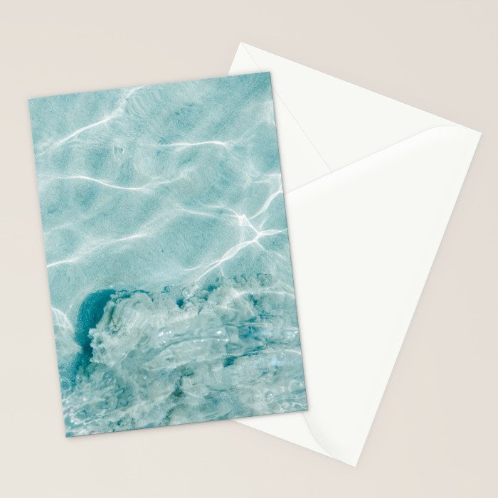 Clear blue water | Colorful ocean photography print | Turquoise sea Stationery Card Gallery Image 2
