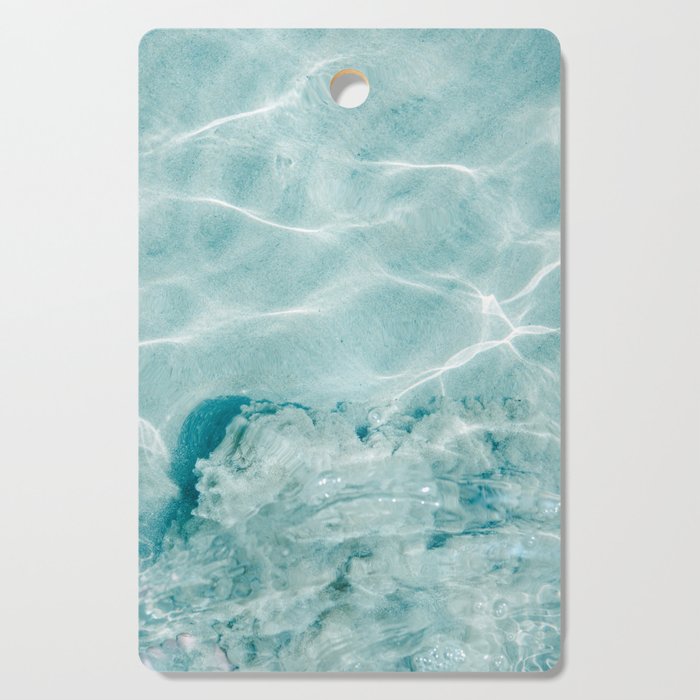 Clear blue water | Colorful ocean photography print | Turquoise sea Cutting Board Gallery Image 1