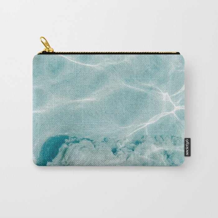 Clear blue water | Colorful ocean photography print | Turquoise sea Carry All Pouch Gallery Image 1