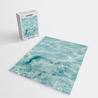 Clear blue water | Colorful ocean photography print | Turquoise sea Jigsaw Puzzle Gallery Image 2