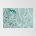 Clear blue water | Colorful ocean photography print | Turquoise sea Rug Gallery Image 2