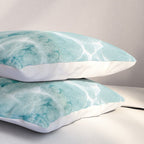 Clear blue water | Colorful ocean photography print | Turquoise sea Pillow Sham Gallery Image 3