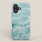 Clear blue water | Colorful ocean photography print | Turquoise sea iPhone Case Gallery Image 1