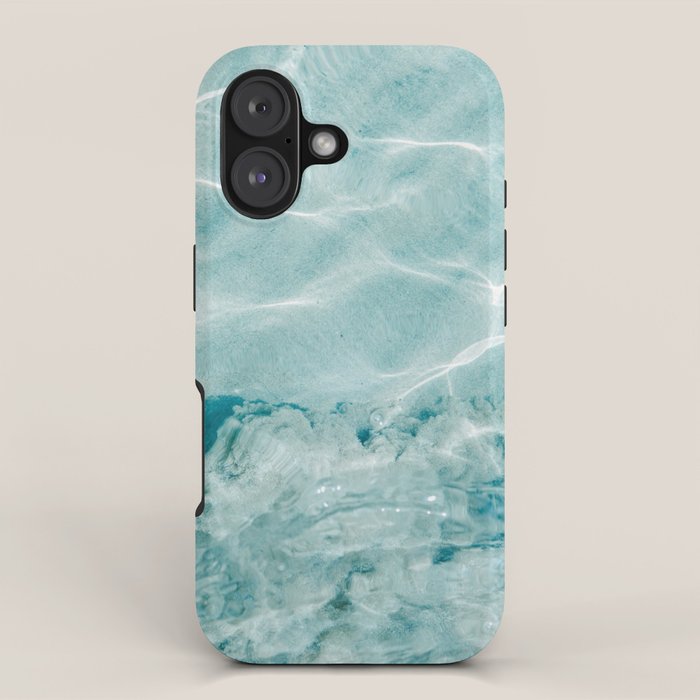 Clear blue water | Colorful ocean photography print | Turquoise sea iPhone Case Gallery Image 1
